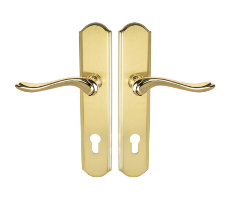 Zpěvněné kování MP MI - LYON/ROMEO - SO (OLV/OLS - Mosaz leštěná lakovaná / mosaz broušená)