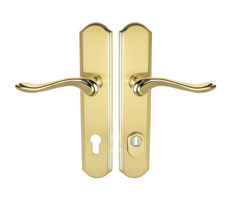 Zpěvněné kování MP MI - LYON/ROMEO PLUS - SO (OLV/OLS - Mosaz leštěná lakovaná / mosaz broušená)