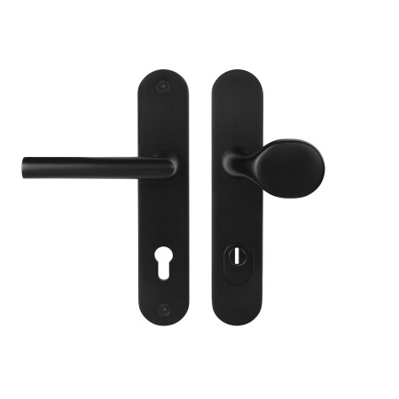 Bezpečnostní kování MP MPK - SECURO A01 PLUS - SO M1 FAVORIT (F5 - Černá matná) - s překrytkou