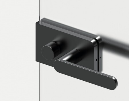 Zámek na skleněné dveře MP VM - TOTAL GLASS (BS - Černá matná)