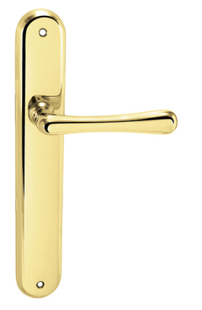 VÝPRODEJ Dveřní kování MP Elegant (OLV - Mosaz leštěná lakovaná) - PZ klika levá/koule, rozteč 90 mm