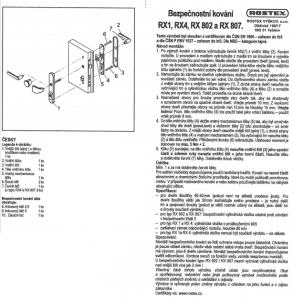 Bezpečnostní kování ROSTEX BK RX 1-50 SOLID 3. tř. (NEREZ MAT TITAN ZLATÝ)