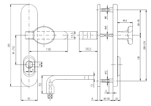 Bezpečnostní kování ROSTEX BK RX 4-50 SOLID 3. tř. (NEREZ MAT)