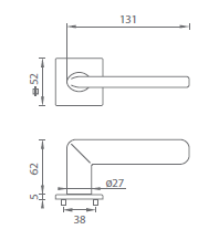 Dveřní kování MP ELIPTICA - HR 3098Q 5S (WS - Bílá matná)