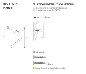 DVEŘNÍ MADLO MP kód K14 Ø 30 mm ST - ks (BN - Broušená nerez)