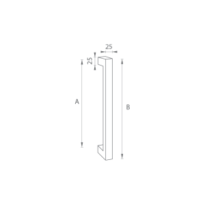 DVEŘNÍ MADLO MP kód K02K 25x25 mm ST - ks (WS - Bílá matná)