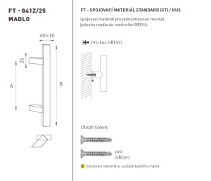 DVEŘNÍ MADLO MP kód K41Z 40x10 mm ST -  ks (BN - Broušená nerez)