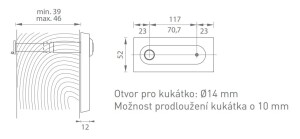 Jmenovaka s kukátkem AXA - OMEGA F(8 - Černý elox)