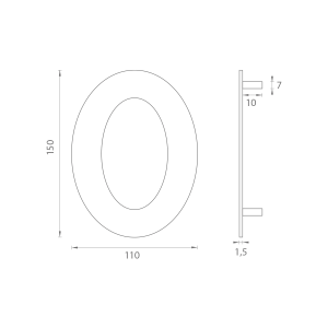 Domovní číslice MP - 150 mm - 5