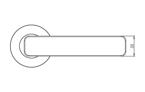 Dveřní kování MP - GK - MINIMAL MODERN - R (Kašmír šedá)