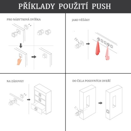 Úchytka MP PUSH HR (BS - Černá matná)