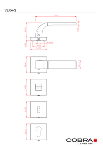 Dveřní kování COBRA Vera-S (MATNÁ ČERNÁ)