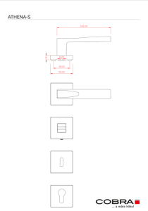 Dveřní kování COBRA ATHENA-S (TIT)