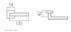 Dveřní kování TWIN VISION HR C 1802 FL (E)