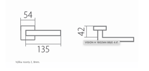 Dveřní kování TWIN VISION HR C 1802 FL (CM)