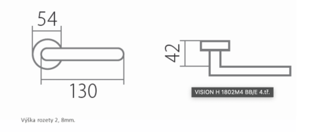 Dveřní kování TWIN VISION C 1802 FL (CM)