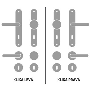 Dveřní kování HOLAR WSS 00, štítové (akát)