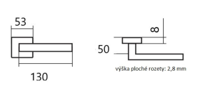 Dveřní kování TWIN CUBOID HR C 1682FL (E)