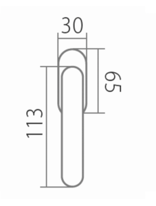 Okenní kování TWIN PRAHA P9031 RO/ABR pravá 4 pol. 45mm