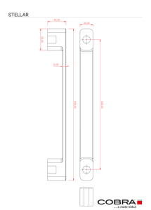 Dveřní madlo COBRA STELLAR 350 (TITAN) - KUS