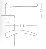 VÝPRODEJ Dveřní kování ACT Viola (černá) - PZ, rozteč 72 mm