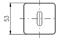 VÝPRODEJ DVEŘNÍ ROZETA ROSTEX - WC (černá) - 5x5 cm