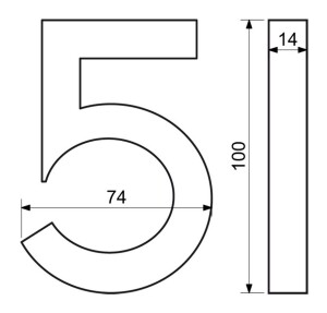 VÝPRODEJ  Domovní číslo RICHTER 3D (černá matná) - 5