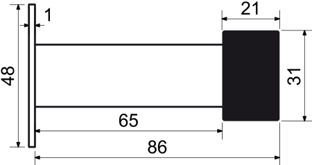 Dveřní zarážka na zeď s gumovým zakončením RICHTER RK.ZAR.004 (CE)