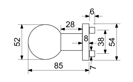 Dveřní koule Richter RK.KNOB.01 (N)