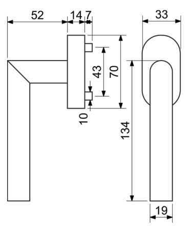 Okenní klika RICHTER RKW.L-FORM (N)