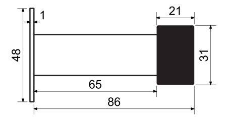 Dveřní zarážka na zeď s gumovým zakončením RICHTER RK.ZAR.004 (N)