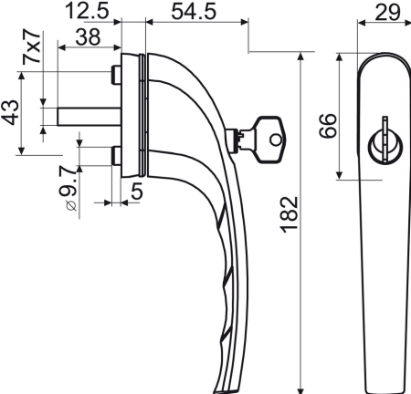 Okenní klika RICHTER RHW.091.L (F9016)