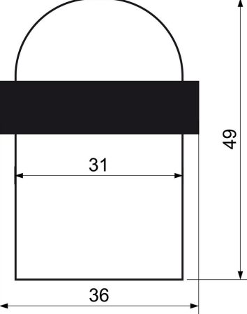 Dveřní zarážka RICHTER RDS.073.AB (antik bronz)