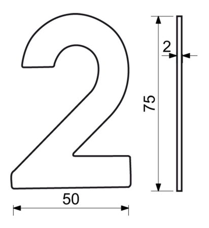 Nerezové číslo v plochém „2D“ provedení RICHTER RN.75L