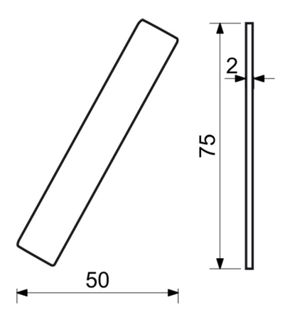 Domovní písmeno v plochém „2D“ provedení RICHTER RN.75L (černé)