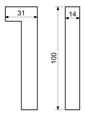 Domovní číslo v „3D“ provedení se strukturovaným povrchem RICHTER RN.100LV
