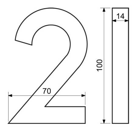 Domovní číslo v „3D“ provedení se strukturovaným povrchem RICHTER RN.100LV