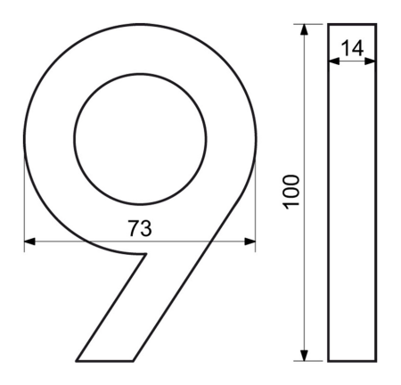 Domovní číslo v „3D“ provedení se strukturovaným povrchem RICHTER RN.100LV