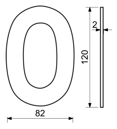 Domovní číslice RICHTER RN.120L (černá)