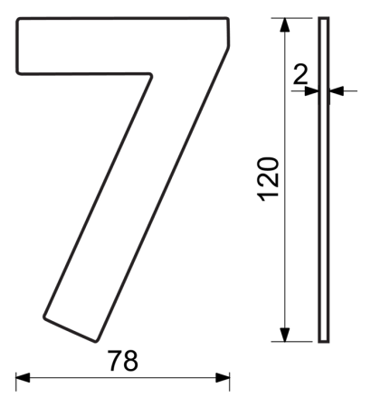 Domovní číslice RICHTER RN.120L (černá)