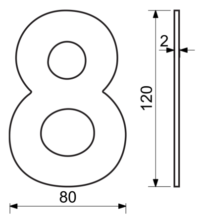 Domovní číslice RICHTER RN.120L (černá)