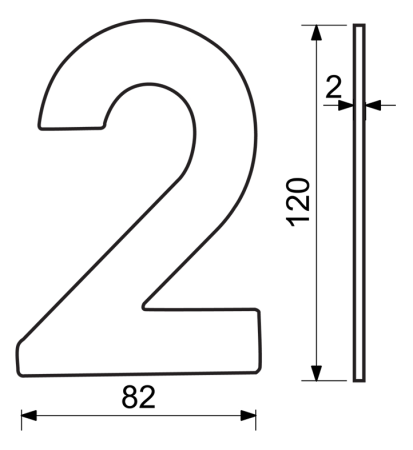 Domovní číslice RICHTER RN.120L (černá)