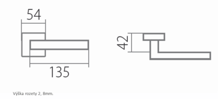 Dveřní kování TWIN VISION HR C 1892 FL (E) - plast