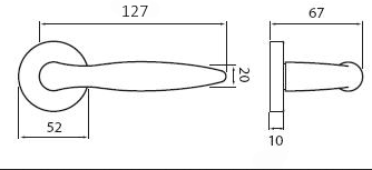 Dveřní kování Twin NICOL P401 (Z - Zirkonium)