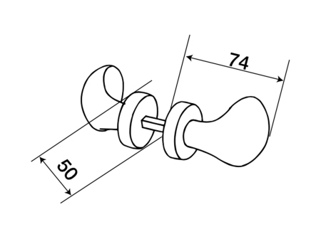 Dveřní KOULE TWIN F507 (CH-SAT)