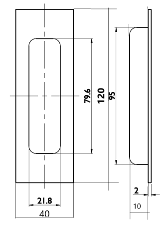 MUŠLE TWIN VL 35441BL  hranatá (E)