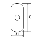 ZVONK.TLAČÍTKO TWIN F510 (A - mosaz lesklá)